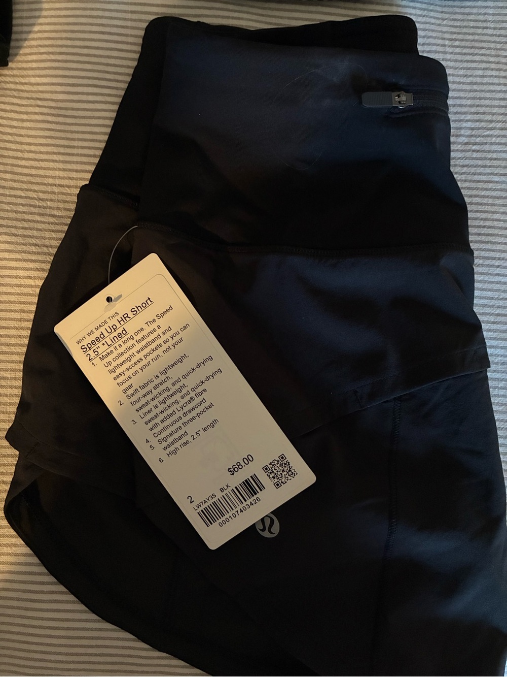 lululemon Speed Up HR Short
2.5" size 2 black